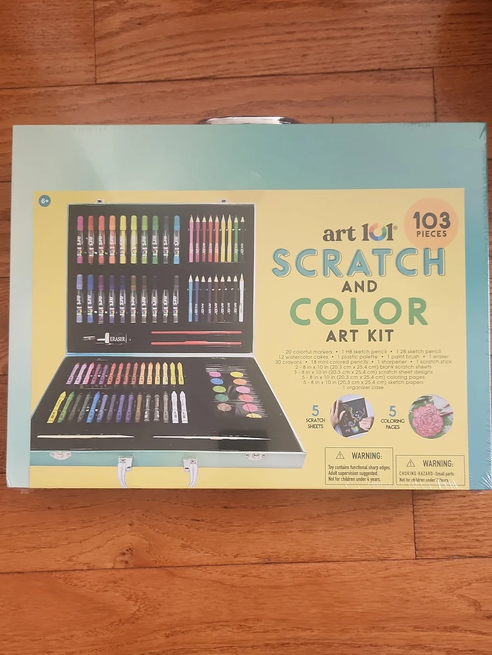 Scratch and Color Art Kit - Mint Green